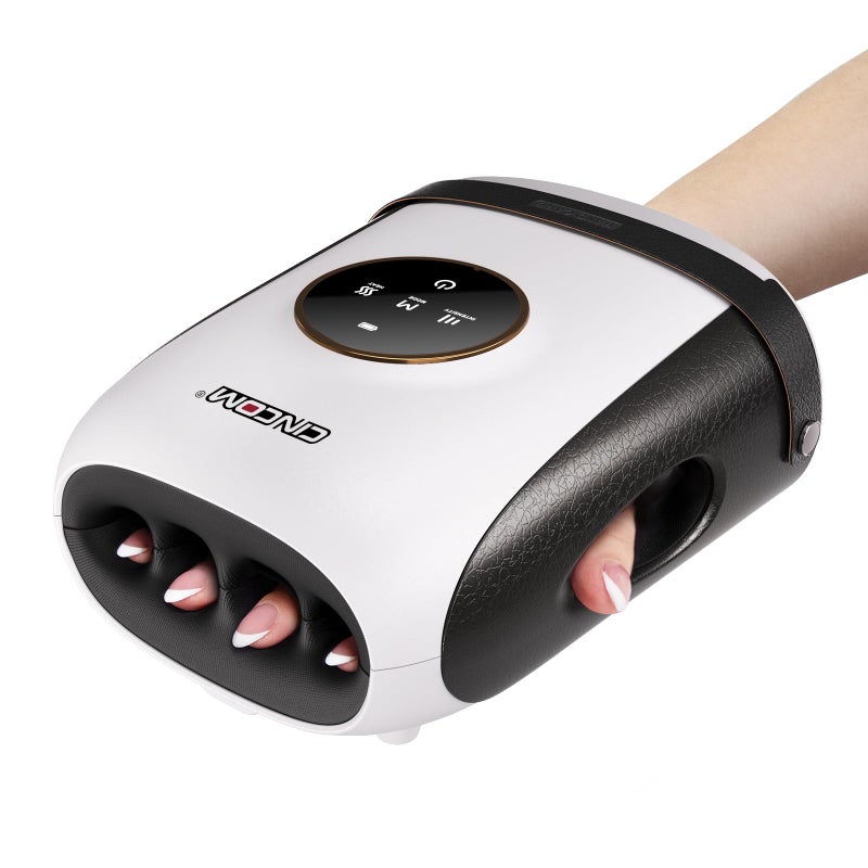 CINCOM Hand Massager with Heat and Compression Finger and Palm Massage Machine for Pain Relief Arthritis and Improved Circulation Gifts for Women Crow